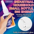 thumbnail image 6 of 1pc 502 Instant Quick Dry Super Glue, Cyanoacrylate Strong Adhesive, Fast Bond Liquid Glue for Rubber, Metal, Faux Leather and Office Daily Supplies, 6 of 8