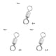 thumbnail image 3 of Greeniant Conector de pesca Flexible Rotación de 360 ​​grados Cobre Ligero Cojinete de bolas Barril Conectores a presión Alta resistencia a Type1 NO1, 3 of 6