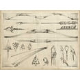 thumbnail image 2 of Harper, Ethan 18x15 Black Ornate Wood Framed with Double Matting Museum Art Print Titled - Arrow Schematic II, 2 of 4