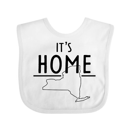 

Inktastic It s Home- State of New York Outline Gift Baby Boy or Baby Girl Bib