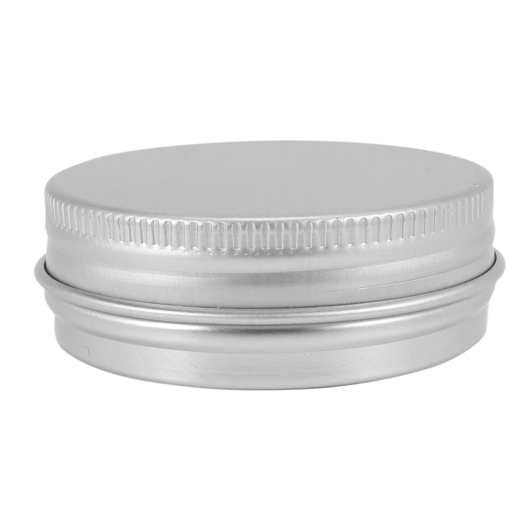 60 Pack Screw Top Round Metal Lip Balm Tins Containers Lids (1Oz)
