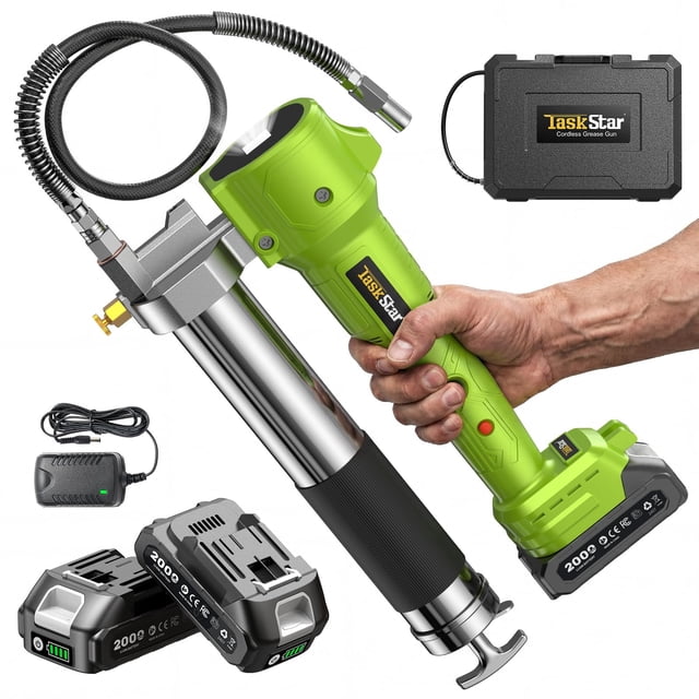 Pistola engrasadora eléctrica inalámbrica TaskStar con gatillo fijo
