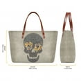 thumbnail image 5 of ZUXONGSY Skull Butterfly Cat Sunflower Print Top Handle Bag with Casual Makeup Bag Purse for Women PU Leather Top Handle Satchel Set with Practicality Makeup Pouch Slim Wallet for Workout Dating, 5 of 5