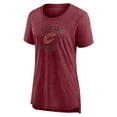 thumbnail image 2 of Women's Heather Wine Cleveland Cavaliers Heritage Tri-Blend T-Shirt, 2 of 3