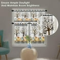 thumbnail image 5 of Autumn Pumpkin Fall Kitchen Curtains with Valance and Tier Sets 36 Inch, 3 Pieces Tree Flower Leaf Checker Rod Pocket Drapes Window Treatment Curtains for Kitchen Over Sink Dining Room Decor, 5 of 6