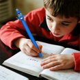 thumbnail image 2 of 2026 Cute Cartoon Erasable Pen, Blue Character Design with Friction Ink, Fun Writing Tool for Kids to Correct Mistakes, Smooth 0.5mm Tip for School Notes - Blue*2, 2 of 5