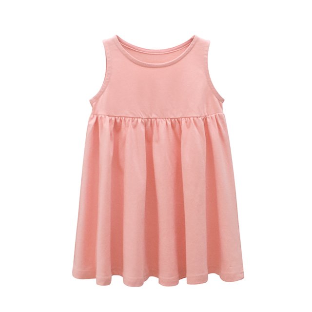 Nmmacb Robes à Bretelles Spaghetti pour Petites Filles 2-10 Ans Robes Midi Sans Manches pour Tout-Petits Filles Été Décontracté Robe d'Été Ligne A