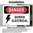thumbnail image 3 of (2 Pack) Buried Electrical OSHA Danger Sign 5 Inch X 3.5 Inch Vinyl Label Decal Sticker Weather Resistant, UV Protected for Workplace, Business, and Construction Site, Made in the USA, 3 of 7