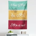thumbnail image 1 of Saying Tapestry, Motivation Text Words with Bike Outline Elements and Line Art Colorful, Fabric Wall Hanging Decor for Bedroom Living Room Dorm, 5 Sizes, Multicolor, by Ambesonne, 1 of 1