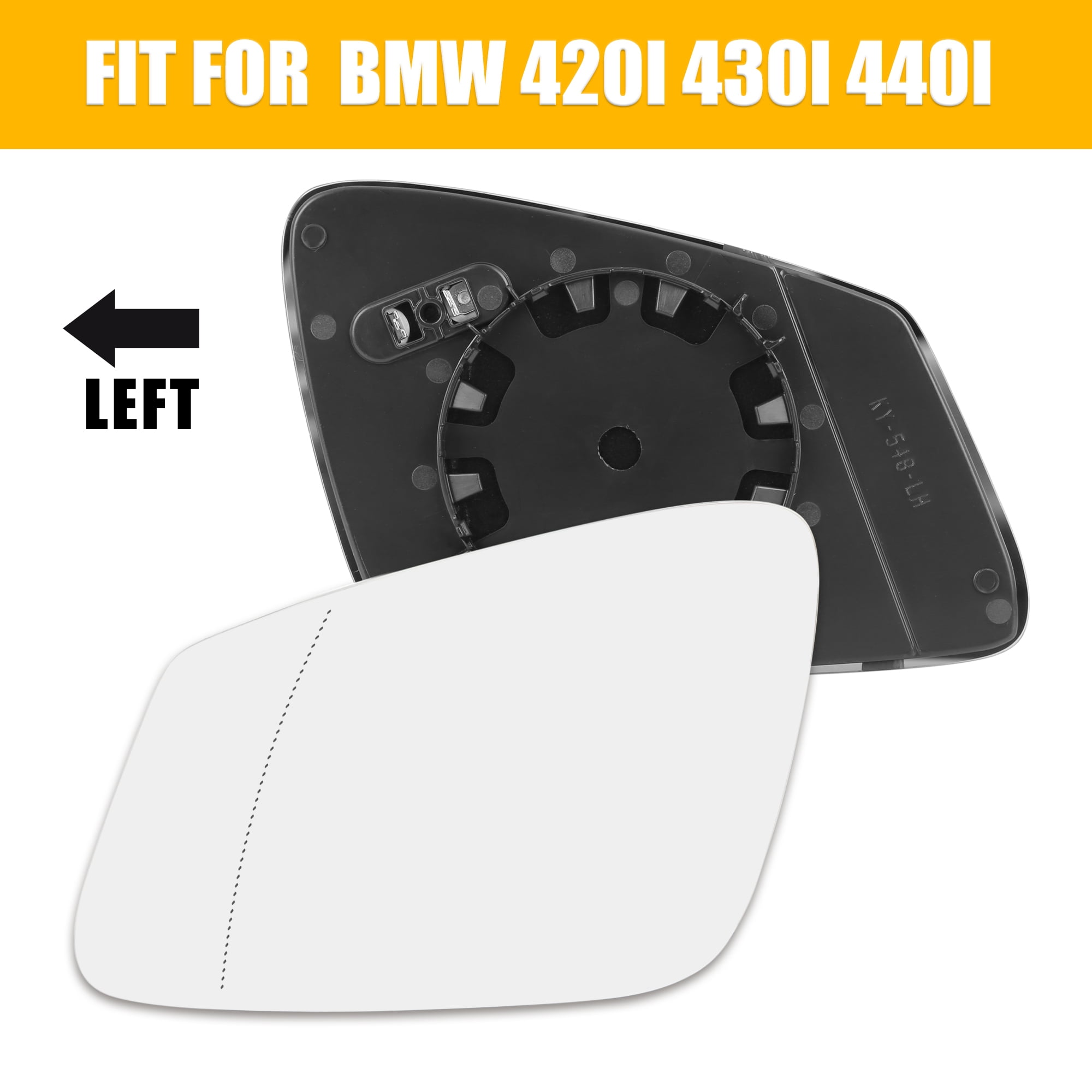 Unique Bargains Mirror Glass Heated with Backing Plate Driver Side Rearview Mirrors