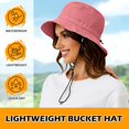 thumbnail image 2 of czcpp-Waterproof Bucket Hat Women Packable Outdoor Fishing Hat Lightweight Men UV Protection Summer Sun Hat, 2 of 4