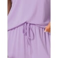 thumbnail image 4 of DARING DIVA Women's Lounge Pajamas Short Sleeve Tops and Shorts Set Purple 3XL, 4 of 6
