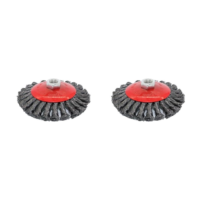 Speravity Cepillo de rueda de alambre de acero con nudo torcido M14 de 100mm, disco de cepillo de taza de rueda de alambre de eliminación de óxido para 100MM*M10*1.5 2piezas Speravity CBP088574