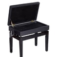 thumbnail image 4 of Tenive Dual Padded Wooden Artist Piano Music Keyboard Bench w/Book Storage, 25" Adjustable, 4 of 4