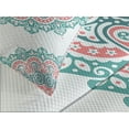 thumbnail image 4 of Ambesonne Oriental Quilted Bedspread Set 3 Pcs, Soft Toned Mandala, Queen Size, Turquoise Coral Teal, 4 of 5