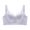 Purple, variant on Women's Thin Solid Color Comfortable Breathable Push Up Bra With Underwire Triple Bra