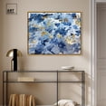thumbnail image 3 of Gold Over Blue Abstract Canvas Wall Art by Art Remedy, Gold Floater Frame, 36"x30", 3 of 7
