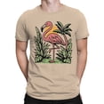 thumbnail image 2 of Tropical Flamingo Paradise Design Men's T-shirt, 2 of 3