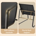 thumbnail image 5 of 4-Piece steel Patio Furniture Set, Outdoor Leisure Table & Chair Combination with Tempered Glass Coffee Table, Ideal for Porch, Garden & Lawn Black, 5 of 13