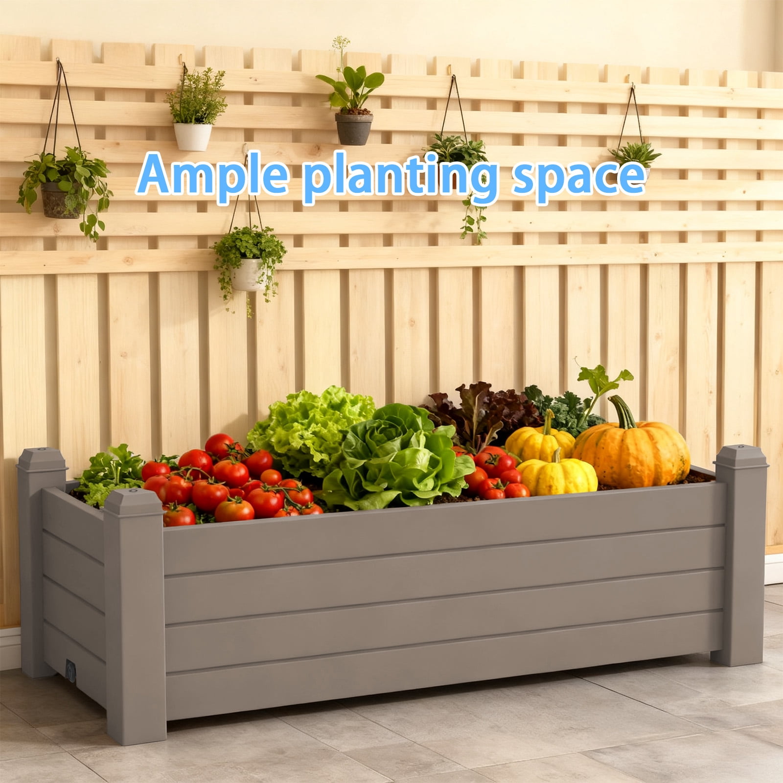 MINDYES Raised Garden Bed , Planter Raised Garden Boxes Outdoor, Raised Garden Beds for Vegetables 43.31*17.72*12.6 inch
