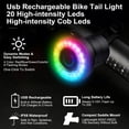 thumbnail image 3 of HOOTEK Bike Tail Light Smart - with Brake Sensing Bicycle Rear Lights for Night Ride, 8 Smart Modes Bright LED Back Lights, USB-C Rechargeable, IPX6 Waterproof, Cycling Safety Taillight Accessories, 3 of 8