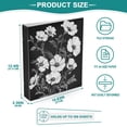 thumbnail image 5 of Waterproof PVC Round Ring Binder - D-Rings Clipboard, 200 Page Capacity (1 or 2-Pack), Ideal for Office , Home and School，White Flowers, 5 of 8