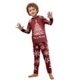 thumbnail image 4 of Christmas Pajamas Family Set - 2 piece Red Merry Christmas Tree Print Long Sleeve Top Pants Set , Christmas Pajamas Matching Sets for Family Xmas Eve for 8 Years Pjs, 4 of 7