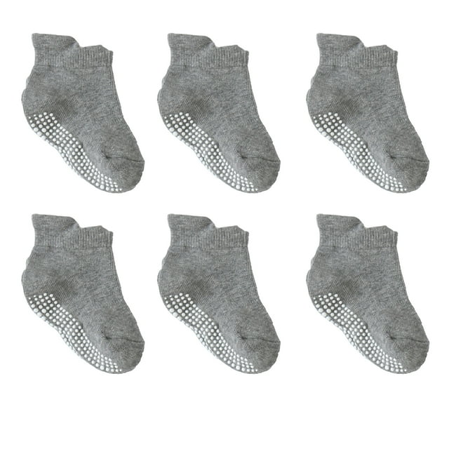 6 Pieces Kids Stockings Socks with Nice Elasticity Comfortable Wearing Simple Style Good Craftsmanship Hose Keep Crawing light gray 14-16