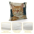 thumbnail image 4 of SHANXI Throw Pillow Covers Cat Pillow Cases Animal Kitty Pillowcase  Cushion Cover for Couch Bed Sofa Patio Car 22x22in, 4 of 5