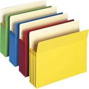 Smead SMD73890 Drop Front Panel Colored File Pockets - Assorted