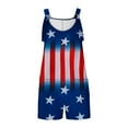 thumbnail image 4 of Lovskoo 2024 Independence Day Romper Women's American Flag Print Shorts Jumpsuit 4th Of July Outfits Sleeveless Tank Romper Multicolor XL, 4 of 6