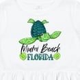 thumbnail image 4 of Inktastic Miami Beach, Florida Happy Sea Turtle Girls Toddler Dress, 4 of 5