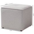 thumbnail image 5 of Baxton Studio Corinne 16" Square Ottoman in Light Gray, 5 of 5