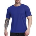 thumbnail image 2 of Men's Clothing T-Shirts Casual Summer T Shirts Solid Color Quick Drying Breathable Tights Sweat Basketball Training Sports Wear Fitness Top Everyday Tee for Men, 2 of 6