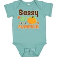 thumbnail image 3 of Inktastic Thanksgiving Sassy Lil Pumpkin with Fall Leaves Girls Baby Bodysuit, 3 of 5