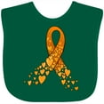 thumbnail image 3 of Inktastic Leukemia Awareness with Orange Ribbon Made of Hearts Boys or Girls Baby Bib, 3 of 4