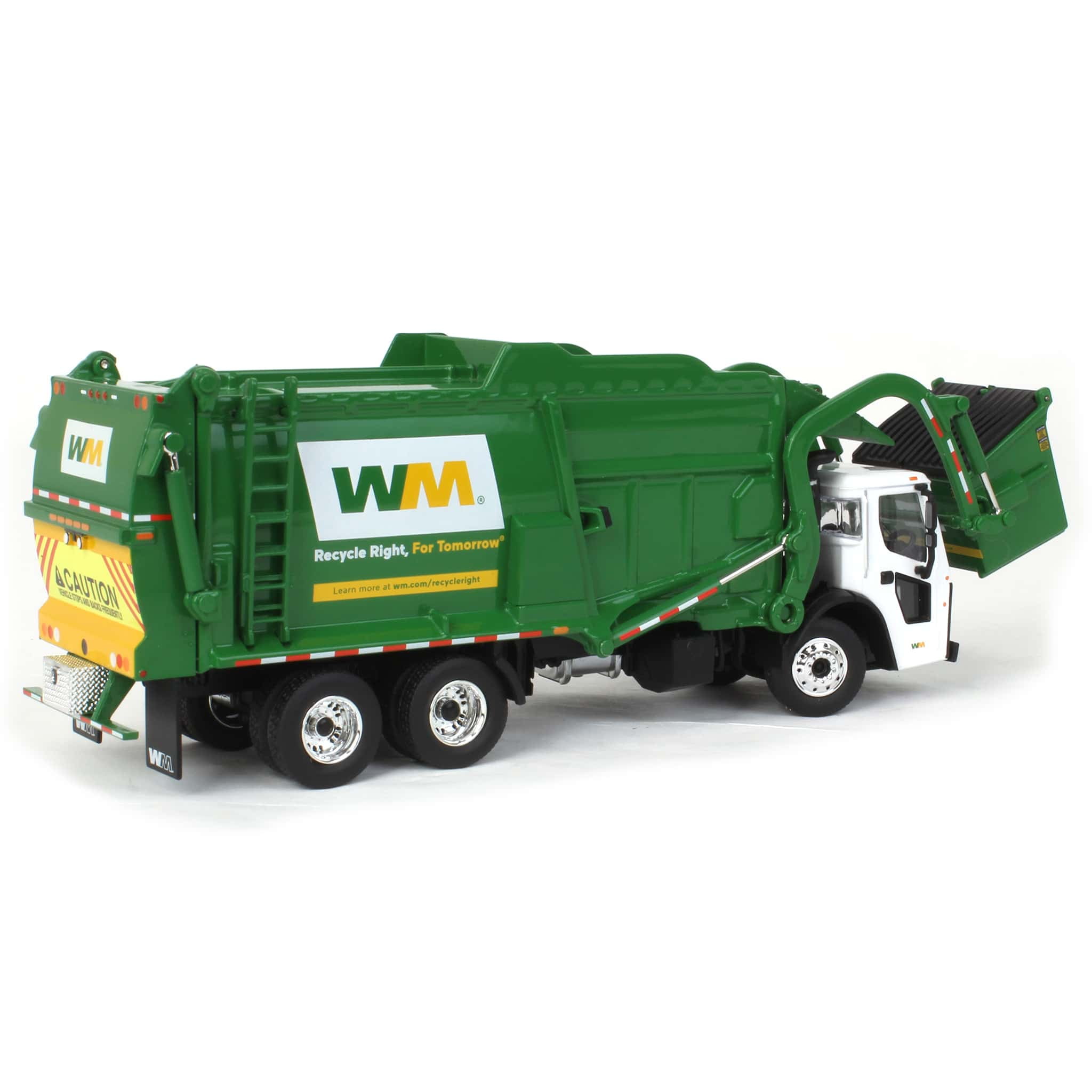 First Gear 1/64 Mack LR with McNeilus Meridian Front Loader & Dumpster, Waste Management Truck 60-1796D