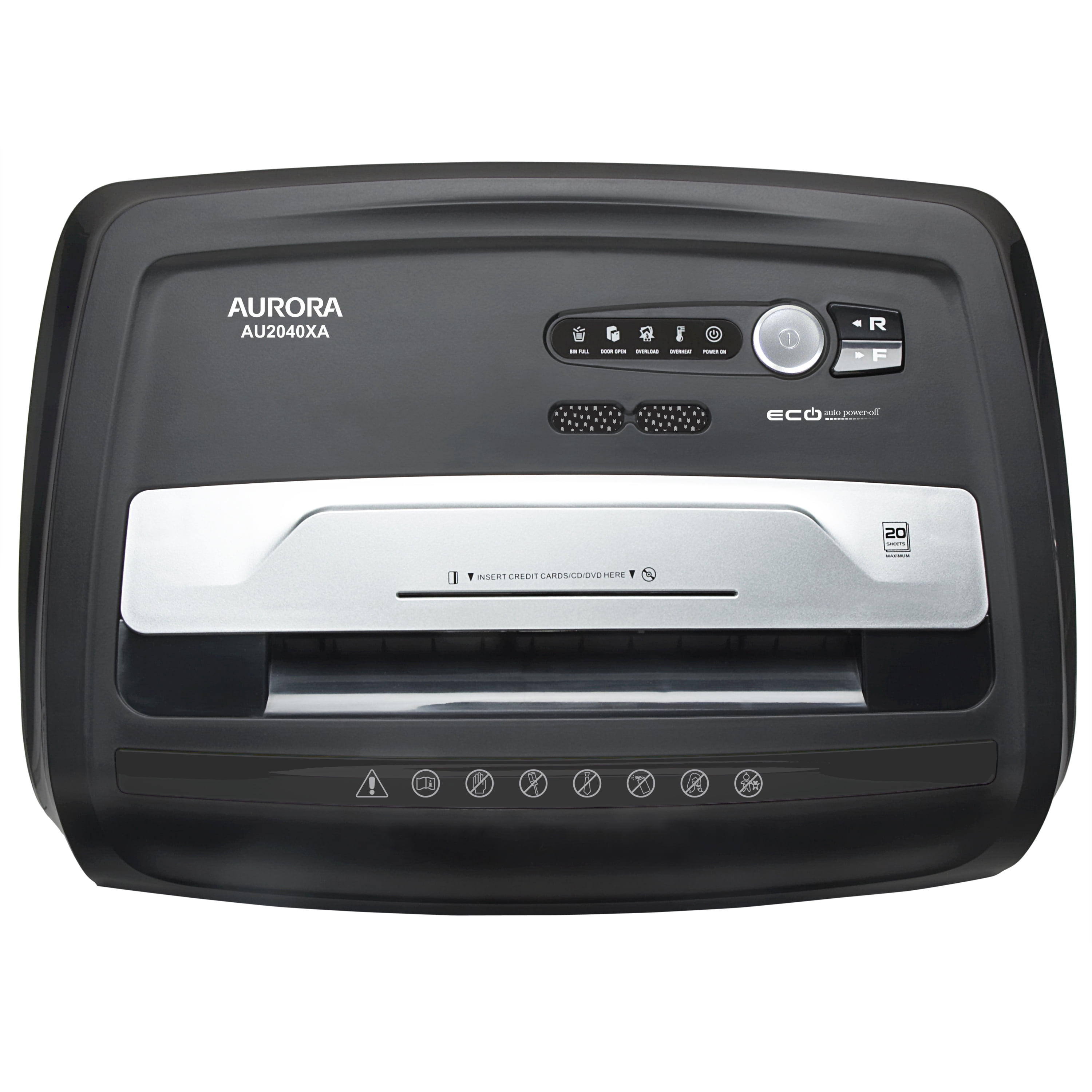Aurora Anti-jam 20-Sheet Crosscut CD/Paper and Credit Card