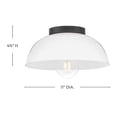 thumbnail image 5 of 83301BK-CO Lark Stu - 10W 1 LED Small Flush Mount-4.75 Inches Tall and 11 Inches Wide-Black Finish, 5 of 9