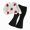 A125-White, variant on Girls Clothes Fall Girl Outfits 2Pcs Hoodie Pullover Sweatshirt Pant Fall Winter Set for 6 12 18 Months 2T 3T 4T 5T ChildrenWhite,6 Years