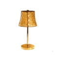 thumbnail image 2 of Linnome Vintage Metal Table Lamp Bedside Night Light Ambient Crystal Table Lamp Rechargeable Touch Lamp Gold#07, 2 of 6