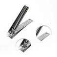 thumbnail image 3 of Unique Bargains 1 Pc Durable Vertical Pattern Nail Clippers Toenail Clippers Titanium Tone, 3 of 7