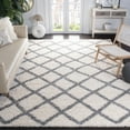 thumbnail image 3 of SAFAVIEH Dallas Jerrie Geometric Shag Area Rug, Black/Ivory, 3' x 5', 3 of 6