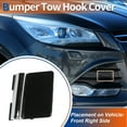 thumbnail image 2 of Unique Bargains Front Right Car Bumper Tow Hook Cover Black Silver Tone for Ford Escape Kuga 13-16 No.DV4517A989BA5UAW, 2 of 6