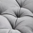 thumbnail image 4 of 20"x20" Oversized Square Tufted Floor Pillow in Faux Velvet Fabric - 2-Pack, Grey, 4 of 6