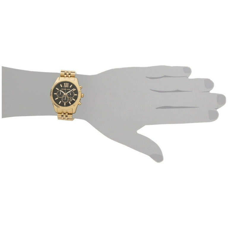 Michael Kors Men\'s Lexington Chronograph Gold-Tone Stainless Steel Watch  45mm MK8286