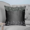 thumbnail image 4 of 20x20 Pillow Covers Set of 2, Black Grey Throw Pillow Covers Decorative Couch Cushion Case, Modern Abstract Diamond Luxury Gradient Microfiber Square Pillowcases for Bedroom Car Living Room, 4 of 7