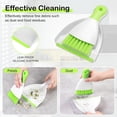 thumbnail image 4 of Mini Dustpan and Brush Set 2 Pack, Small Broom and Dustpan Set Dust Pan and Mini Hand Broom Dustpan and Broom Combo Compact for Home Table Keyboards Sofa Kitchen, Dark & Blue, 4 of 4