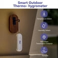 thumbnail image 2 of Wifi Smart Temperature Humidity Sensor Mini Indoor Outdoor APP Remote Control Thermometer Hygrometer IP54 Waterproof, 2 of 5