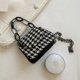 thumbnail image 1 of Bolso de hombro con estampado de cuadros de pata de gallo bolso cruzado de lana para mujer bolso con cadena JShteea Para Estrenar, 1 of 9